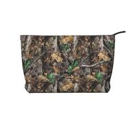 Cold Tree Camouflage Corduroy Makeup Bag Travel Organizer Bag Cosmetic Bag Large Wide-Open Pouch