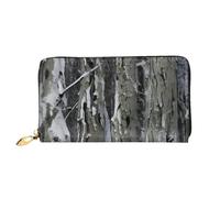 Cold Tree Camouflage Print Cellphone Credit Card Money Holder Wallet Leather Women Card Wallet Zipper Pocket, Black, One Size, Black, One Size