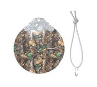 Cold Tree Camouflage Print Christmas Metal buckle Glass round pendant Ornaments, 2025 Xmas Tree Decoration