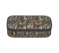 Cold Tree Camouflage Print Fashionable Functional Pencil Case Convenient Daily Use Storage Makeup Toiletries