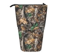 Cold Tree Camouflage Print Pencil Case Adjustable Pen Bag Office Travel Multifunctional Stationery Organizer