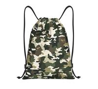 Cold Tree Camouflage Title: Lightweight Drawstring Duffel Bag â€“ Water-Resistant Foldable Gym Sack with Adjustable Shoulder Strap, Ideal for Sports, Yoga, Travel and School