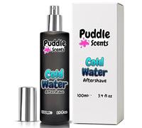 Cold Water Aftershave Spray - 100ml Parfum in Frosted Black Glass Bottle - Aftershave Scent - Branded Gift Box - Vegan Friendly - Puddle of Wax - Made in the UK