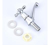 Cold Water Basin Faucet Chrome Finish Dual Handle | finish, rust resistant, cold water only, traditional cross head knobs, zinc alloy
