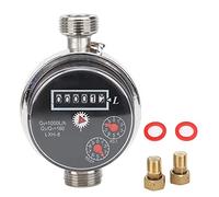 Cold Water Meter, Remote Water Gauge, 1/2 Inch Stainless Steel - High Accuracy Magnetic Transmission, Ideal For Home Use
