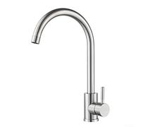 Cold Water Only Single Handle Kitchen Faucet Constructed from 304 Stainless Steel for Everyday Reliability