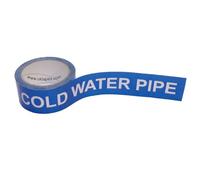 COLD WATER PIPE self-adhesive marking tape - premium TWININATE grade - 48mm x 33M