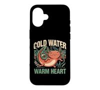 Cold Water Warm Heart Axolotl Aquarium Lover Case for iPhone 16