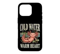 Cold Water Warm Heart Axolotl Aquarium Lover Case for iPhone 16 Pro
