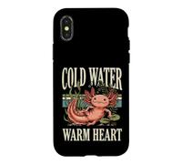 Cold Water Warm Heart Axolotl Aquarium Lover Case for iPhone X/XS