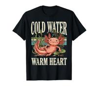 Cold Water Warm Heart Axolotl Aquarium Lover Value Graphic T-Shirt