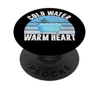 Cold Water Warm Heart Ice Bath PopSockets Adhesive PopGrip