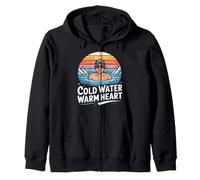 Cold Water Warm Heart Ice Swimming Zip Hoodie