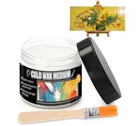 Cold Wax Medium for Art, Oil Paint Medium, Wax Medium for Watercolour, Provides a Long-Lasting Protective Layer for Watercolor, Gouache, Oil Painting, Acrylic, Ink, and Pastel Paints, 120g