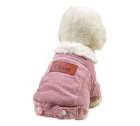 Cold Weather Pet Warm Coat Winter Fleece Lining Clothes for Small Breeds 2Legs Coat Cotton Jackets for Outdoor Activity