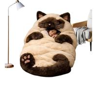 Cold Weather Sleeping Bag | Plush Adult Cat Sleeping Bag, Envelope Style with Soft Fabric and Velvet, 175 x 75 cm Warm Nap Sack | Indoor Use for Home, Bedroom, Dorm, Apartment, Hotel, Gift for Men A