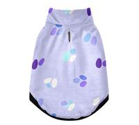 Cold Weather Winter Dog Coat Warm Dog Jacket, Windproof Dogs Suit with Safety Belt, Zipper Pet Four Legged Jumpsuit for Dogs Pastel Color Dots Pattern