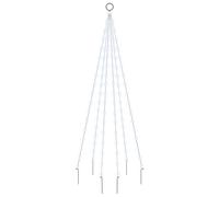 (cold white, 180 x 70 cm) vidaXL Christmas Tree on Flagpole Warm White 108 LEDs 180 cm Lighted Tree