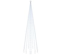 vidaXL Christmas Tree on Flagpole Cold white 310 LEDs 300 cm, White