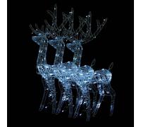 vidaXL Acrylic Reindeer Christmas Decorations 3 pcs 120 cm Cold White, White