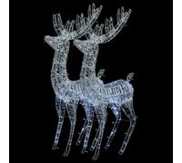 (cold white, 96 x 40 x 180 cm/ 2 pcs) vidaXL Reindeer Christmas Decoration Xmas Glowing Reindeer Multi Colours/Sizes
