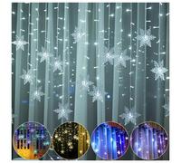 (Cold White) LED Snowflake Window Lights for Christmas Waterproof String Lights