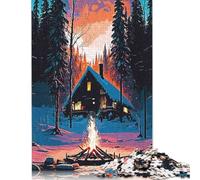 Cold Winter Jigsaw Puzzles Puzzle for Adults Kids. 1000 Piece Whimsical Challenge Toy Educational Games Home Decoration for Adults& Kids Age 14 Years Up 1000pcs (38x26cm)