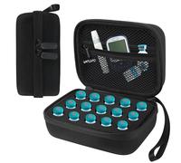 Coldairsoap 15 Slots Insulin Holder, Peptide Fridge Carrying Case, Insulin Vial Case for Diabetics Standard 10ml U-100 Vials, Insulins Cooler Travel Kits Storage Organizer Diabetes Protector