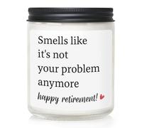 Coldbling Retirement Gifts for Women - 7oz Happy Retirement Candle Gift for Women Men Leaving Goodbye Farewell Retired Presents for Colleagues Cowokers Friend Teacher, Lavender Scented Candles