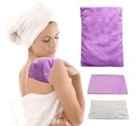coldchill Microwavable Heating Pad, Moist Heat Pad for Pain Relief, Cramps, Menstrual, Tension and Stress, Heat Compress Wrap for Neck, Back, Shoulders, Abdomen, Joints. Clay, Lavender. 1 pcs