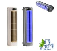 Coldeez Cooling Ace, 2025 New Cool Air Fan, Cooling Ace Portable Air Cooler, 3 Speeds Adjustable, Wireless Fan Bladeless Quie For Bedroom Office Home (White+Gray)