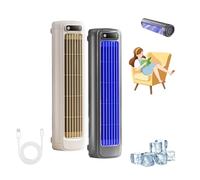 Coldeez Cooling Ace, Coldeeze Air Conditioner, Coldeeze Cooling Ace, Coldeez Air Cooler, Portable Air Conditioner Cooling Fan with 3 Speeds, Quiet Wall Fan, USB Charging (Gray+Beige)