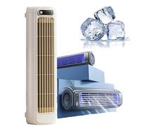 Coldeez Cooling Ace, Coldeeze Air Conditioner, with 3 Speeds and Led Touch Screen, No Installation Required, USB Charging, Air Cooler for Room Patio, Cool Summer without much Electricity (Beige)