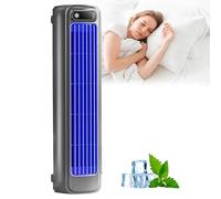 Coldeez Cooling Ace, Migilife Cooling Ace, Portable Air Conditioner with 3 Speeds, Quiet Desktop Tower Fan, 3D Circulation Wind Air Cooler for Bedroom Office (Blue,Charging)
