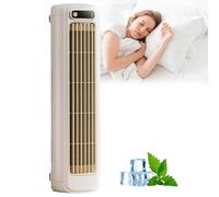 Coldeez Cooling Ace, Migilife Cooling Ace, Portable Air Conditioner with 3 Speeds, Quiet Desktop Tower Fan, 3D Circulation Wind Air Cooler for Bedroom Office (Beige,Plug-in)