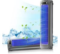 Coldeez Cooling Ace Portable Air Cooler - 3-Speed Personal Cooler, USB Rechargeable, Compact & Quiet for Desk/Office (Black)