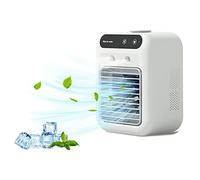 Coldeez Cooling Ace Portable Mini Air Conditioner Fan, Quiet 3-Speed Desktop Tower Cooling Fan, USB Rechargeable Small Personal Air Cooler for Home Office Bedroom Travel