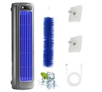 Coldeez Cooling Ace, USB Rechargeable Mini Tower Fan, Type-c Rechargeable Portable Tower Fan Air Conditioner, Bladeless 3D Circulation Air Supply (Black/Charge)