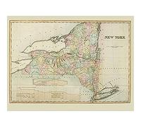 Colden 1825 Map New York State USA Unframed Wall Art Print Poster Home Decor Premium