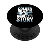 Colder The Water Bigger The Story Winter Surfing PopSockets Adhesive PopGrip