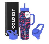 Coldest Tumbler with Handle and Straw - 100% Leak Proof Insulated Tumbler with Lid and Straw (3 Lids) - Stainless Steel Tumblers for Women & Men - Cup Holder Friendly Base, 36 oz (Trailblazer)