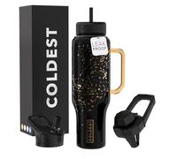 Coldest Tumbler with Handle and Straw - 100% Leak Proof Insulated Tumbler with Lid and Straw (3 Lids) - Stainless Steel Tumblers for Women & Men - Cup Holder Friendly Base, 46 oz (The Musician)