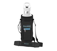 Coldest Water Bottle Carrier Bag with Adjustable Straps - Travel Friendly, Dent Free Design & Extra Phone Pocket, Holder Case Pouch Sleeve Cover Fits Insulated Stainless Steel Water Bottle (21-32 oz)