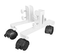 Coldfighting 2Pack Stands Feet for Infrared Heaters, Robust Feet for Free-Standing Use of Electric Heaters, Stand for Infrared Heater Panel, Movable with Wheels, White-wheel