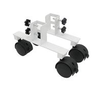 Coldfighting Infrared Heater Stand Feet with Lockable Wheels, 2 Pack, Metal Freestanding Brackets for Framed Infrared Heating Panels, White