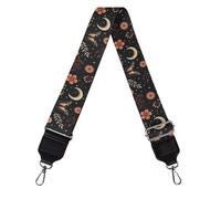 Coldinair Moon Floral Purse Strap with Adjustable Replacement Bag Straps Wide Bag Straps for Canvas Crossbody Purses Strap Messenger Bags Shoulder Handbag