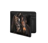 Coldinair Wallet for Boys Teen,Kids Purse Wallets Leather Kids Boys Bifold Wallet for Children Teenager, Horse,Black
