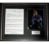 COLDPLAY/Song Sheet & Photo Display/Limited Edition/YELLOW
