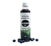 ColdPress Nordic Wild Blueberry Juice 250 ml Wild-Crafted Estonian Forests 100% Directly Pressed Blueberries, Not from Concentrate, No Water Added, No Added Sugar High Antioxidants - Glass Bottle