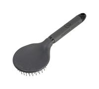 Coldstream Faux Leather Mane And Tail Brush Charcoal/black (25Cm)